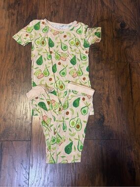 Little sleepies Kids Avocado Print Pajama Set -